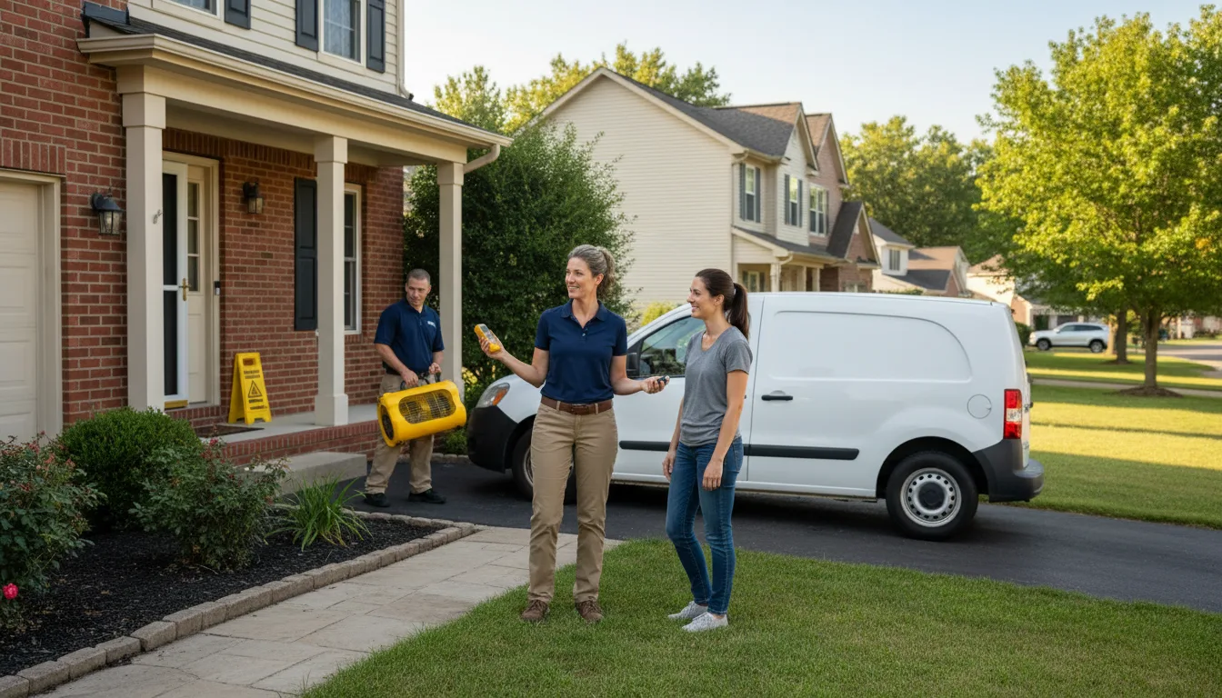 Residential water damage restoration in Bellevue, NE